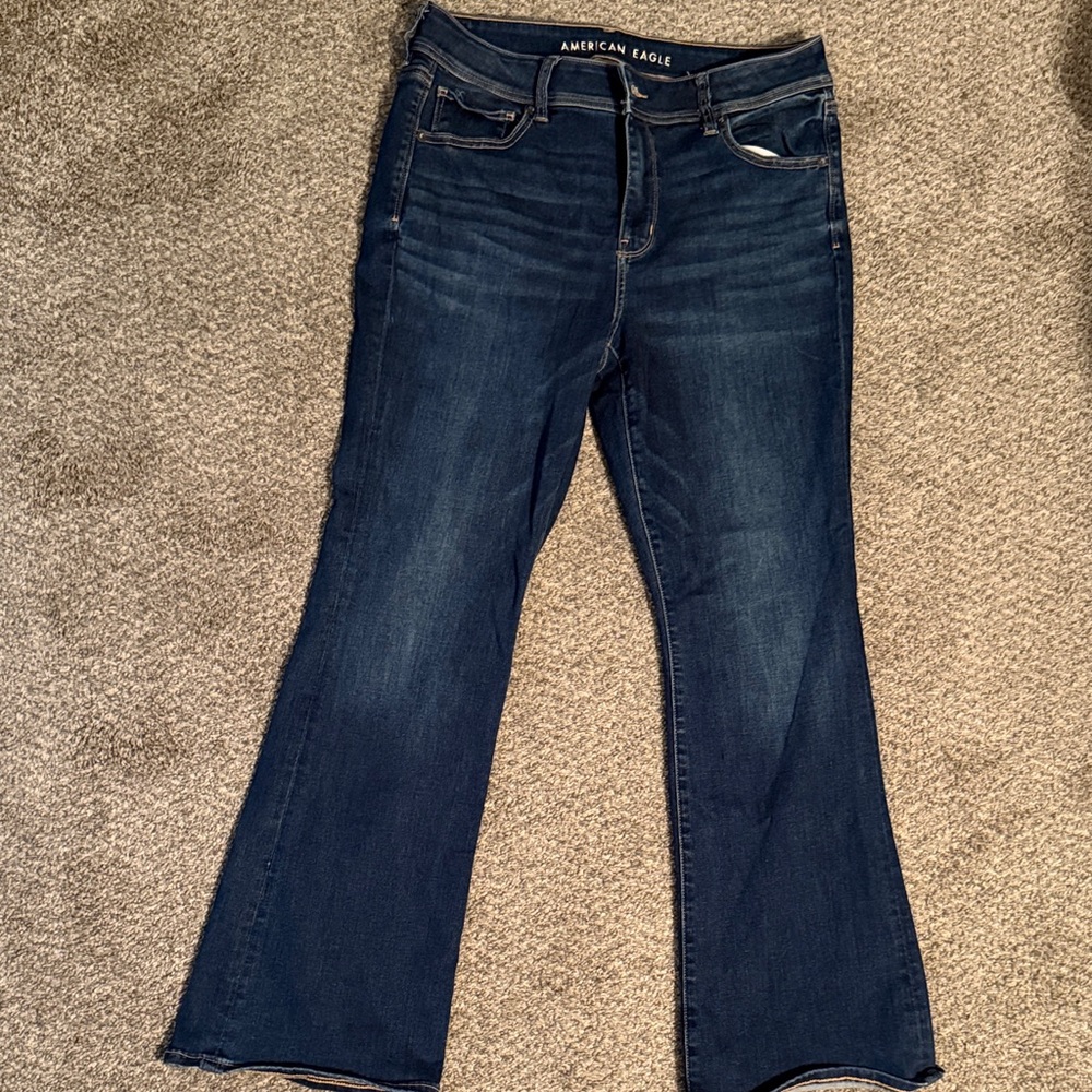 American Eagle Outfitters Dark Blue Flare Jeans